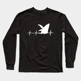 Funny Orca Heartbeat Design Killer Whale Long Sleeve T-Shirt